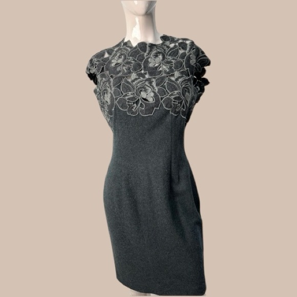 BluMarine Grey Wool Dress Size 40 - Picture 2 of 7
